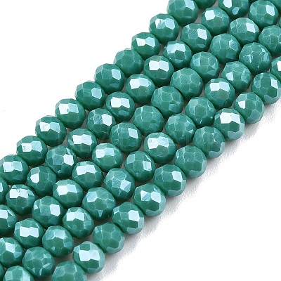 Electroplate Glass Beads Strands EGLA-A044-P4mm-A31-1