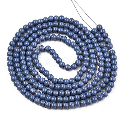 Painted Glass Bead Strands DGLA-S071-4mm-B45-1