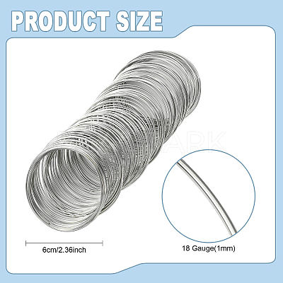 Steel Memory Wire TWIR-R006-1.0x60-P-NF-1