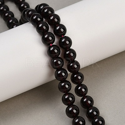 Mozambique Import Natural Grade AAAA Garnet Round Beads Strands G-E300-AAAA-8mm-1