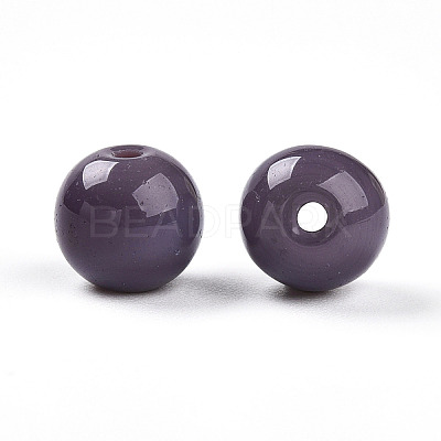 Opaque Solid Color Glass Beads X1-GLAA-N007-8mm-A07-1