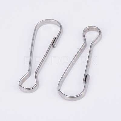 Stainless Steel Keychain Clasp Findings STAS-WH0016-08P-1