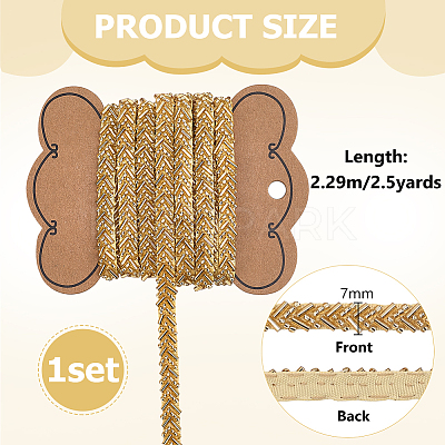 2.5 Yards Handmade Glass Beaded Trimming for Garment Decoration OCOR-FG0003-25A-1