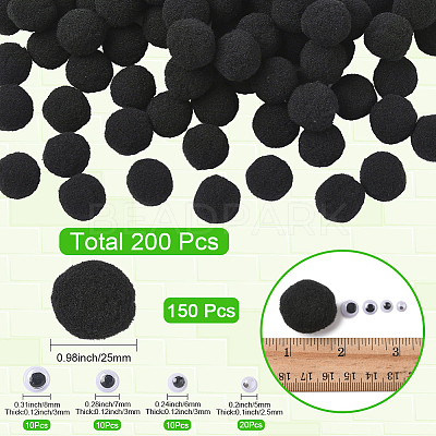 150Pcs Polyester Pom Pom Ball DIY-SC0031-33C-1