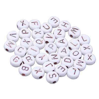 Opaque White Acrylic Beads sgMACR-SZ0001-11-1