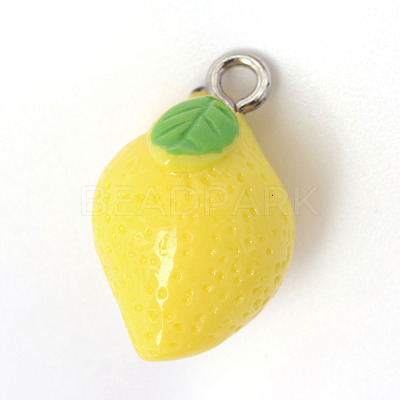 Lemon Resin Pendants X-RESI-R184-01-1