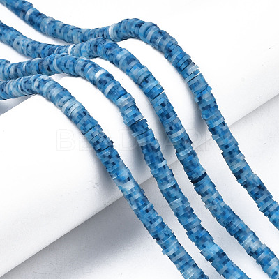 Handmade Polymer Clay Beads Strands CLAY-R089-6mm-163-1