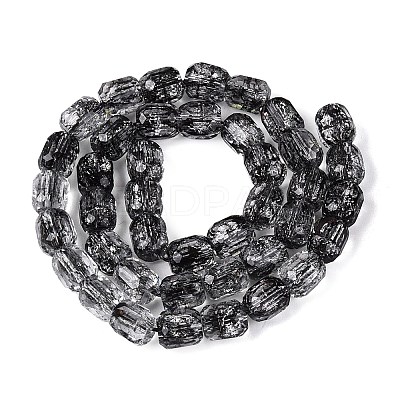 Transparent Crackle Glass Beads Strands GLAA-Q108-04A-01-1