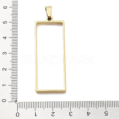 304 Stainless Steel Open Back Bezel Pendants STAS-Z091-05G-02-1