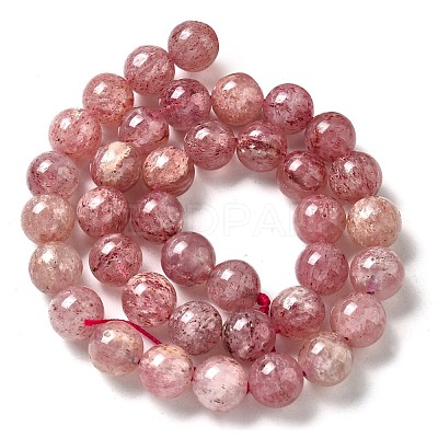 Natural Strawberry Quartz Beads Strands G-L595-C03-03-1