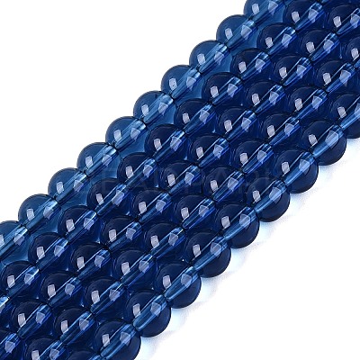 Transparent Glass Beads Strands GLAA-T032-T6mm-28-1