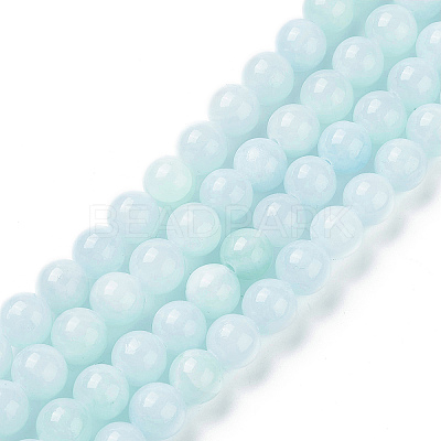 Natural Yellow Jade Beads Strands G-G598-4mm-YXS-20-1
