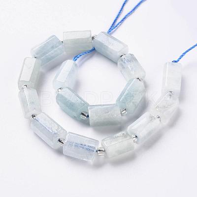 Natural Aquamarine Beads Strands G-S345-8x11-005-1