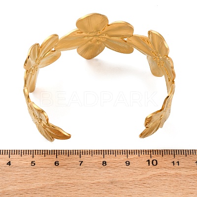 304 Stainless Steel Cuff Bangles for Women LS-BJEW-P347-02C-1