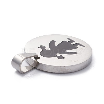 304 Stainless Steel Pendants STAS-Z027-01A-P-1