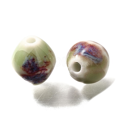 Vintage Style Glazed Ceramic Porcelain Beads PORC-H013-01-09-1