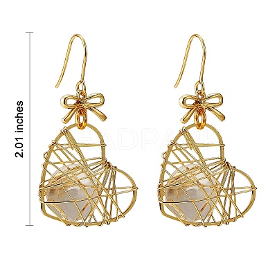 Eco-Friendly Heart Iron Pendants Dangle Earrings EJEW-PH01401-06-1