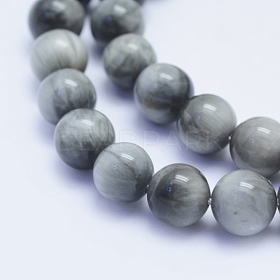 Natural Hawk's Eye Beads Strands G-L478-03-8mm-1