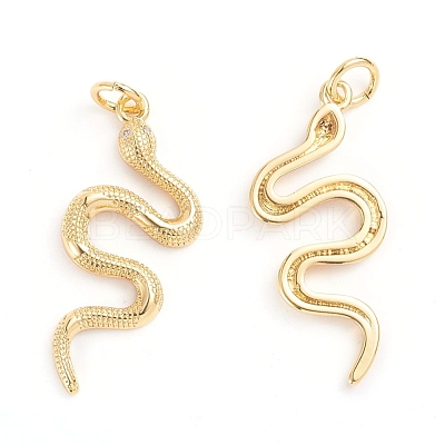 Brass Micro Pave Cubic Zirconia Pendants ZIRC-E164-24G-1