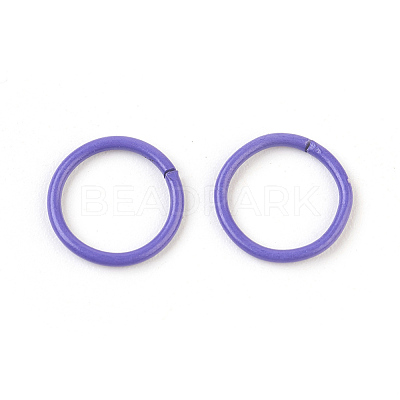 Spray Painted Iron Open Jump Rings X-IFIN-F149-B-1