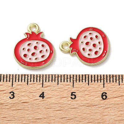 Fruit Alloy Enamel Charms PALLOY-S058-01LG-14-1