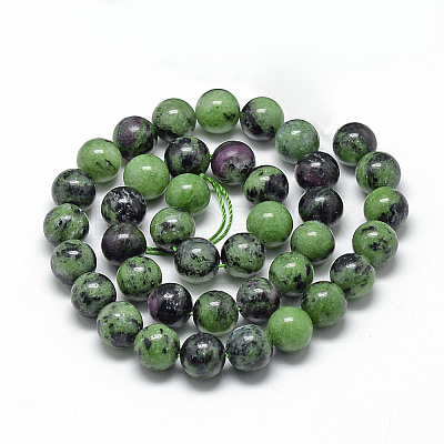 Natural Ruby in Zoisite Beads Strands X-G-R446-4mm-25-1