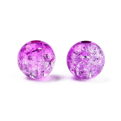 Transparent Crackle Acrylic Beads CACR-N002-05B-1