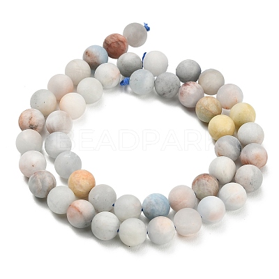 Natural Aquamarine Beads Strands G-P626-10mm-03-1