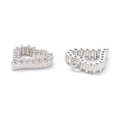 Rack Plating Brass Micro Pave Cubic Zirconia Charms X-ZIRC-C026-08P-1