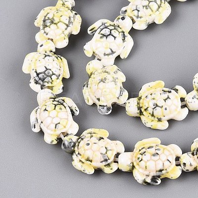Synthetic Turquoise Dyed Beads Strands G-P507-05E-1