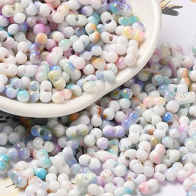 Two Tone Baking Paint Glass Seed Beads SEED-F005-01A-03-1