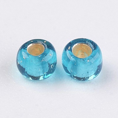 FGB 12/0 Grade A Transparent Silver Lined Round Glass Seed Beads X-SEED-A022-F13-51-1