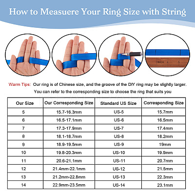 12Pcs 6 Styles 201 Stainless Steel Grooved Finger Ring Settings RJEW-TA0001-04P-1