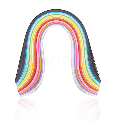 260Pcs 26 Colors Rectangle Quilling Paper Strips DIY-WH20032-31A-1