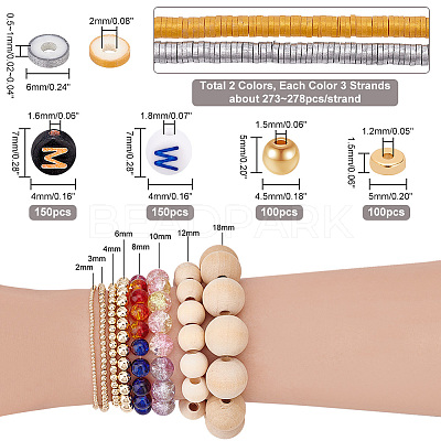 DIY Letter Beads Jewelry Making Finding Kit DIY-PH0010-58-1