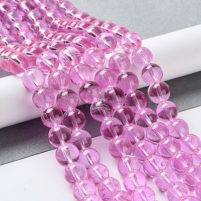 Drawbench Transparent Glass Beads Strands GLAD-Q012-10mm-03-1