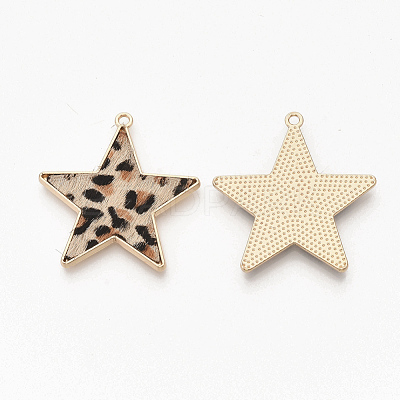 Eco-Friendly Cowhide Leather  Pendants FIND-N049-02K-1