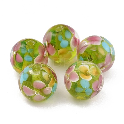 Round Lampwork Beads LAMP-H059-A03-1