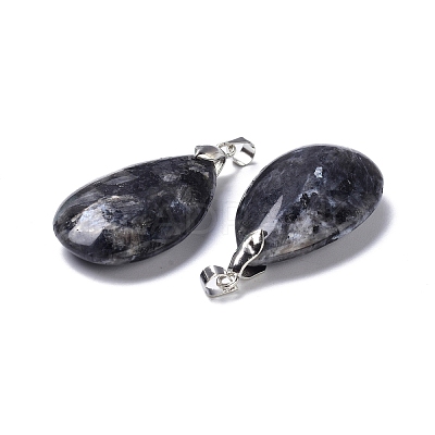 Natural Larvikite Pendants G-D084-01P-B06-1