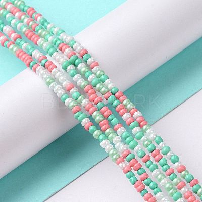 Glass Seed Bead Strands LAMP-B021-04F-1
