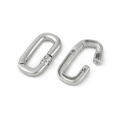 Brass Spring Gate Rings KK-Z078-01P-1