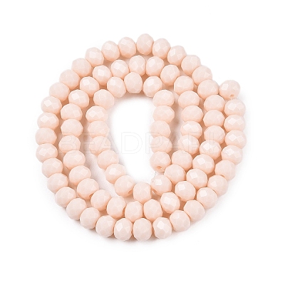 Opaque Solid Color Imitation Jade Glass Beads Strands LS-EGLA-A044-P6mm-D05-1