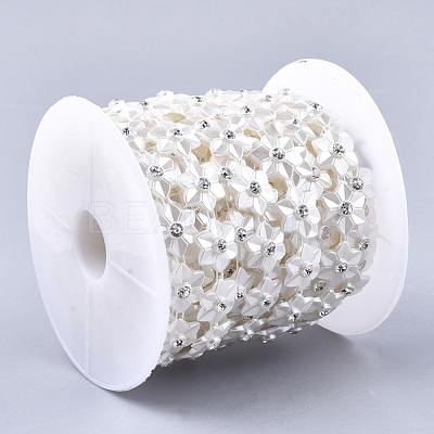 ABS Plastic Imitation Pearl Beaded Trim Garland Strand AJEW-S073-24-1
