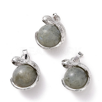 Natural Labradorite Pendants G-G884-D23-FF-1