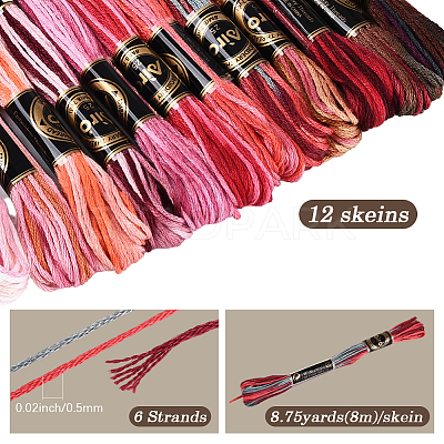 6-Ply Polyester Embroidery Floss OCOR-WH20074-15L-1