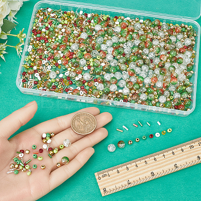DIY Beads Jewelry Making Finding Kit for Christmas DIY-SC0025-39-1