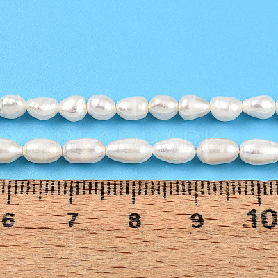 Natural Cultured Freshwater Pearl Beads Strands PEAR-N012-04W-01-1