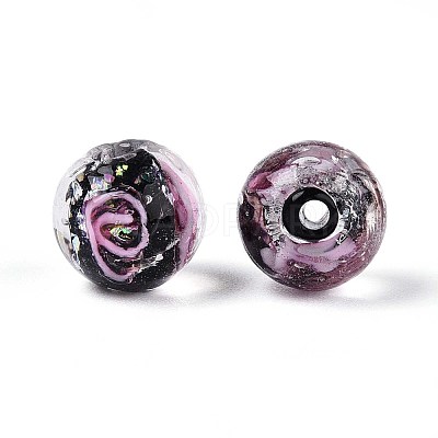Handmade Foil Lampwork Beads LAMP-T021-33B-1