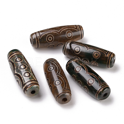 Tibetan Style dZi Beads X-TDZI-E004-17-1