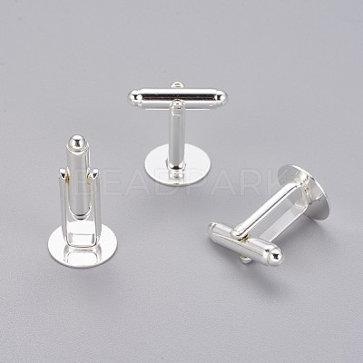 Brass Cuff Button X-KK544-S-1